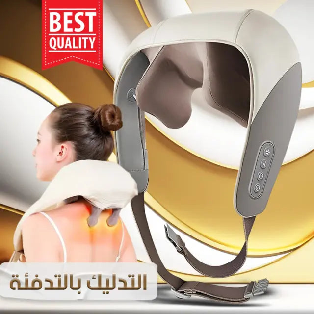 Neck and shoulder massager with heat